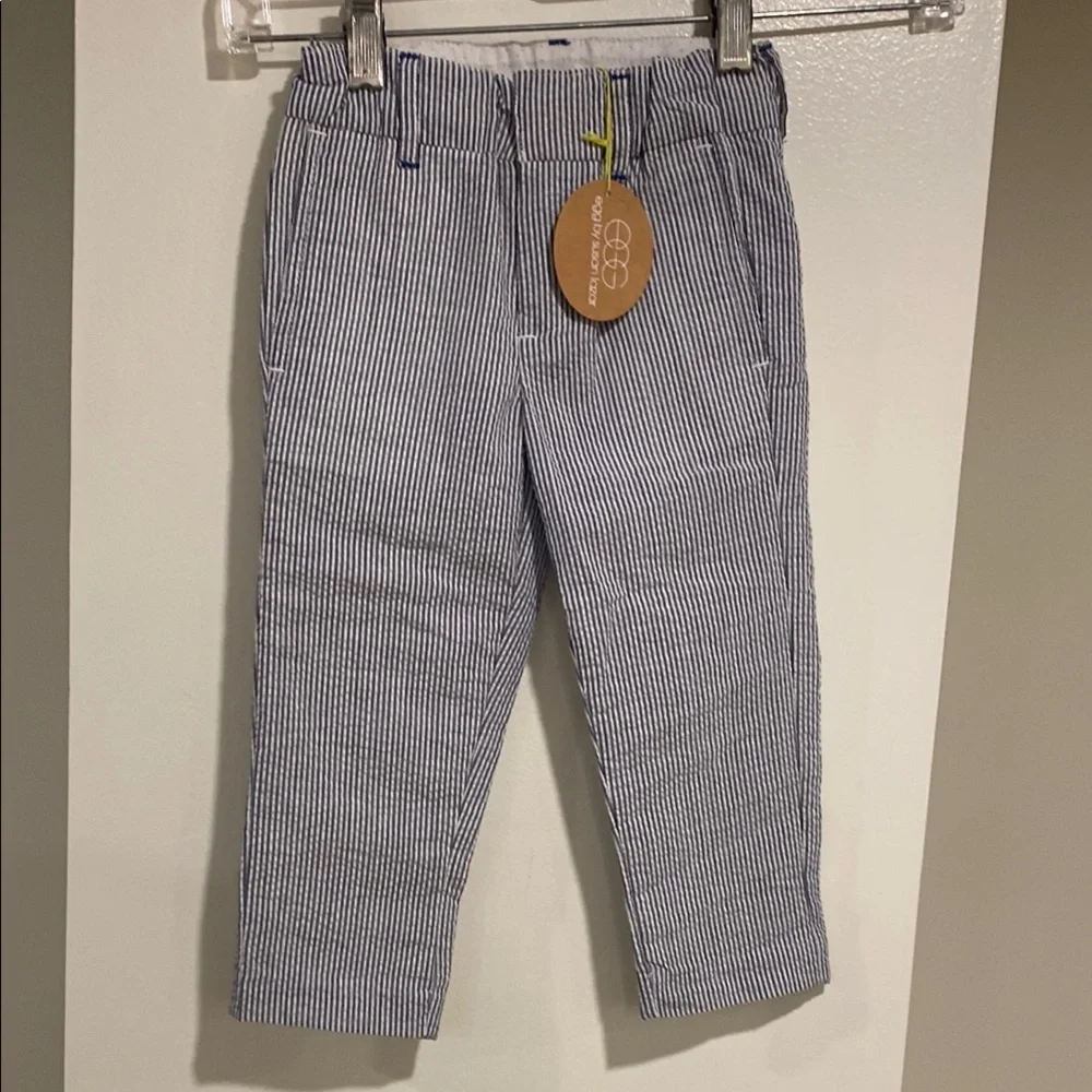 PRICE DROP‼️NWT EGG by Susan Lazar Blue and White Striped Pants size 18 months